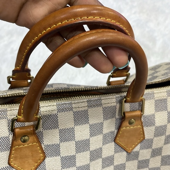Louis Vuitton Speedy 30 Damier Azur Boston Back Checkered Pattern. Made in USA - Picture 17 of 17